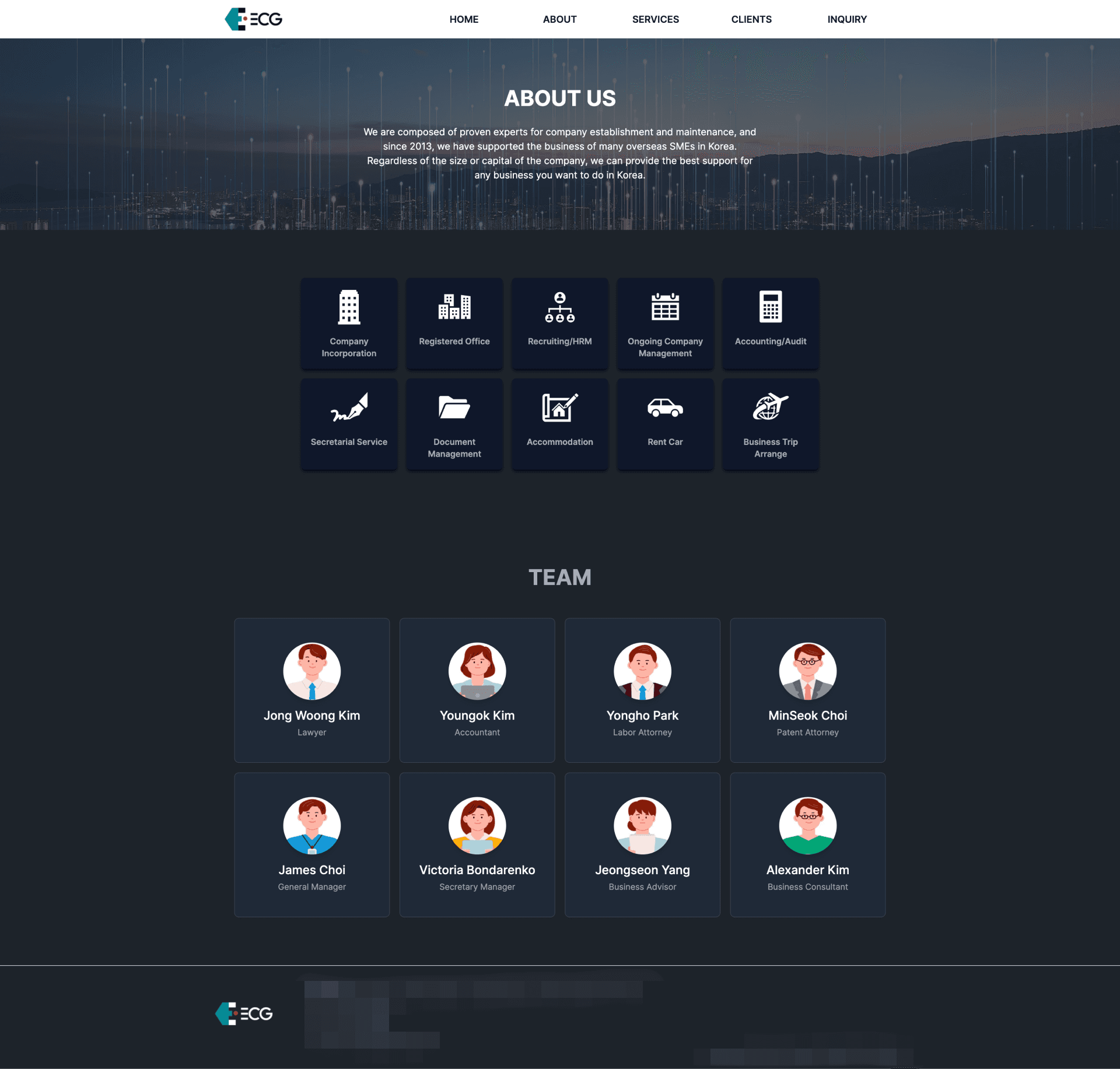 Eurasia Consulting 홈페이지 화면 1