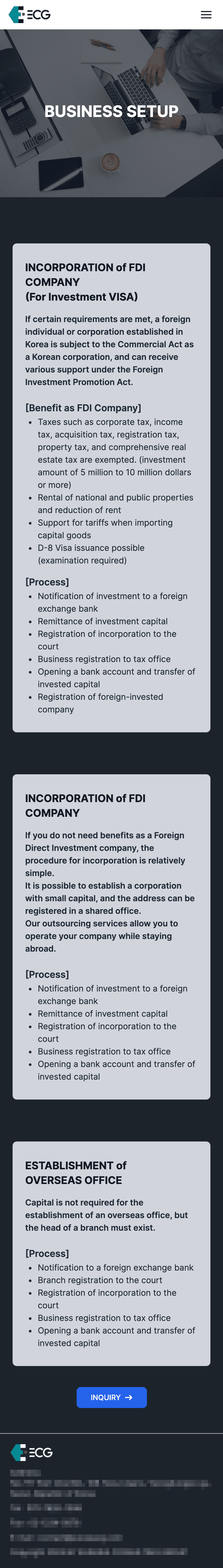 Eurasia Consulting 홈페이지 모바일 화면 2