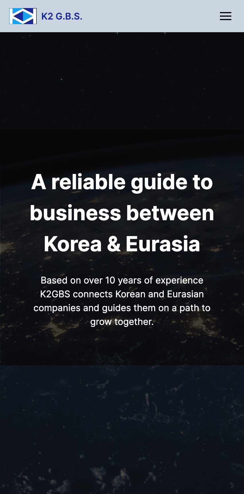 k2gbs 다국어 홈페이지 모바일 화면 1